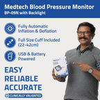 Medtech Automatic Digital BP Machine Blood Pressure Monitor BP09N (with backlight)