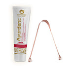 Maharishi Ayurveda Ayurdent Classic Toothpaste with 1 Pack Free Copper Tongue Cleaner Saliva Balancing Formula 75ml