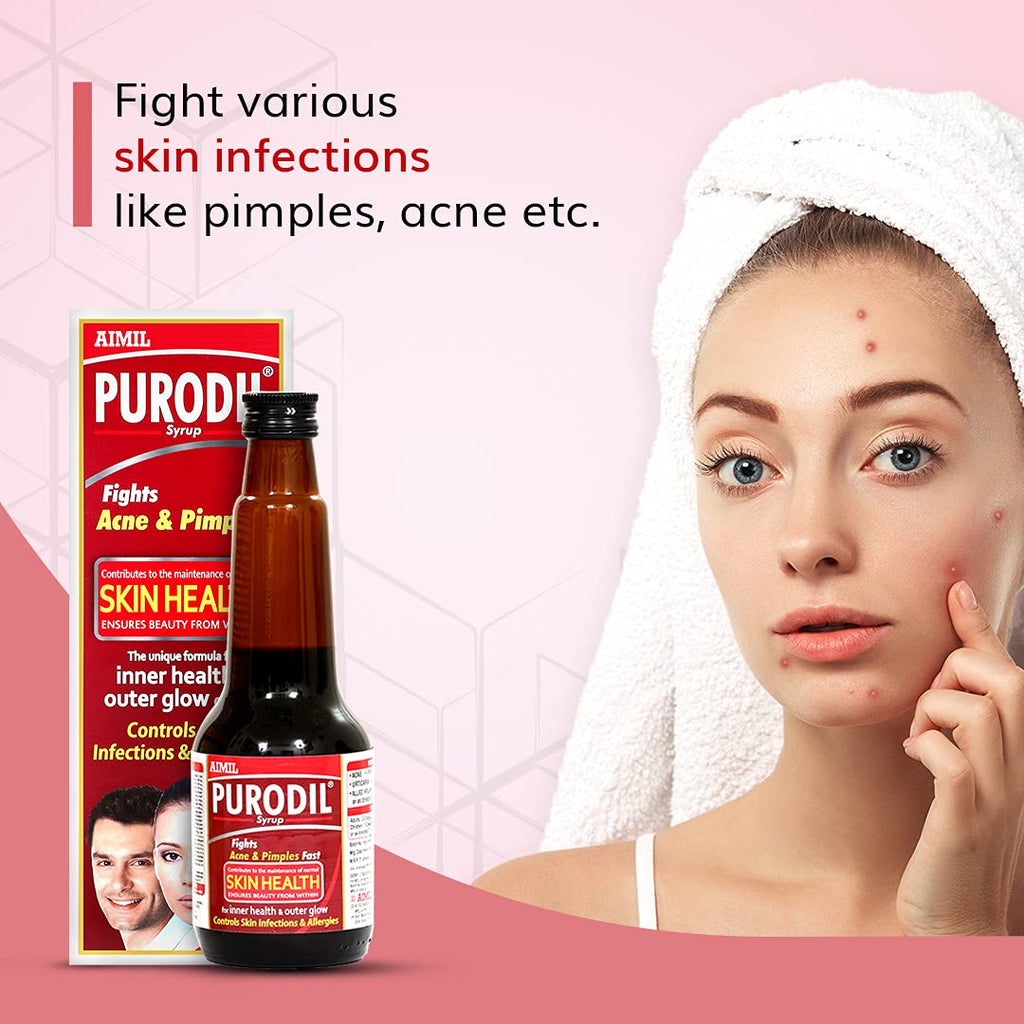 Aimil Ayurvedic Purodil Tabletten, Sirup, Cremegel und Pickel-Gesichtsgel