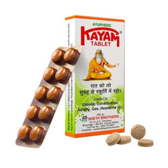 Kayam Ayurvedic lindert Verstopfung, Übersäuerung, Blähungen und Kopfschmerzen – Tabletten