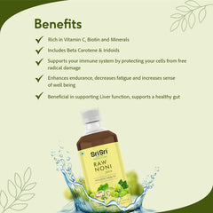 Sri Sri Tattva Ayurvedischer Roh-Noni-Saft, ganzheitliche Gesundheitsflüssigkeit, 1 Liter