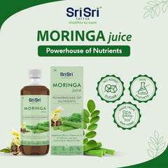 Sri Sri Tattva Ayurvedischer Moringa-Saft, Nährstoffkraftwerk, flüssig, 1 Liter