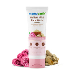 Mamaearth Multani Mitti Face Wash with Multani Mitti & Bulgarian Rose For Oil Control & Acne 100ml