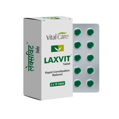Vital Care Ayurvedic Laxvit Rapid Constipation Reliever Churna Powder & Tablets