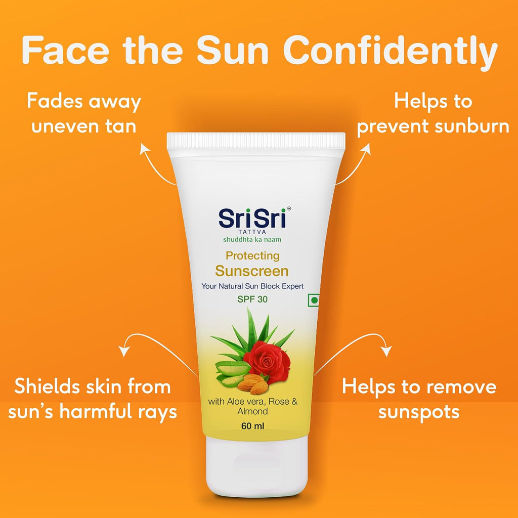 Sri Sri Tattva Protecting Sunscreen SPF 30 Cream 60ml