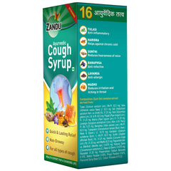 Zandu Ayurvedic Cough Non Drowsy Liquid Syrup
