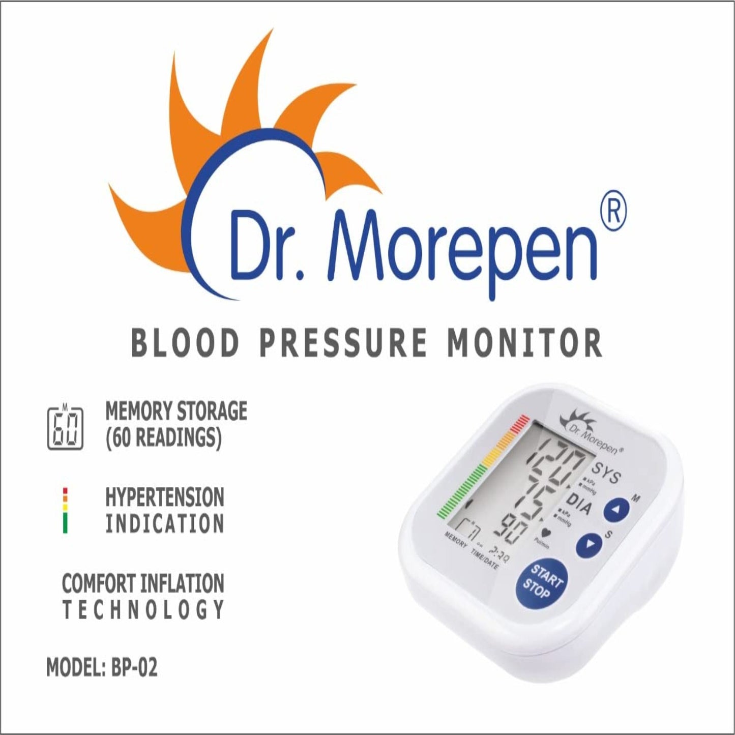 Dr Morepen Blood Pressure Monitor Model BP-02
