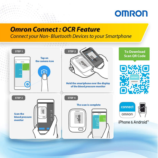 Omron HEM 7121J Fully Automatic Digital Blood Pressure Monitor with Intellisense Technology White