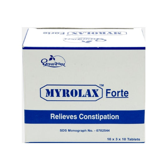 Dhootapapeshwar Ayurvedic Relieves Constipation Myrolax Forte Strips 10 Tablet