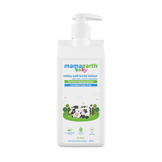 Mamaearth Milky Soft Body Lotion for Babies with Oats, Milk and Calendula 400ml