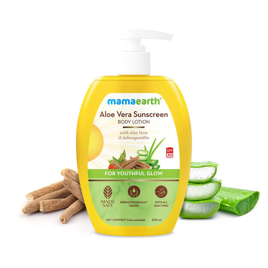 Mamaearth Sunscreen Body Lotion SPF-30 Aloe Vera 300ml