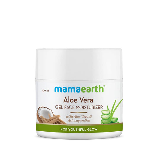 Mamaearth Aloe Vera Gel Moisturizer with Aloe Vera & Ashwagandha for a Youthful Glow 100g