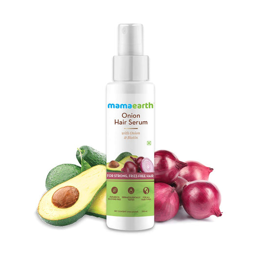 Mamaearth Onion Hair Serum with Onion and Biotin for Strong,Frizz-Free Hair 100ml