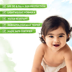 Mamaearth Milky Soft Mineral Based Sunscreen SPF 30 & PA+++ With Oats, Milk and Calendula for Babies 80g