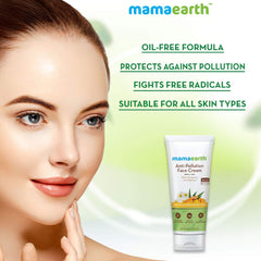 Mamaearth Anti-Pollution Daily Face Cream for Dry and Oily Skin, with Turmeric and Pollustop For a Bright Glowing Skin 80ml