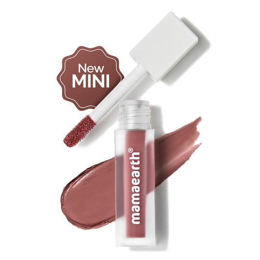 Mamaearth Feather Light Liquid Matte Lipstick Color Nude Perfect,Nude Punch,Pink Orchid & Red Velvet 1.2ml