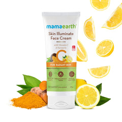 Mamaearth Skin Illuminate Face Cream with Vitamin C and Turmeric for Radiant Skin 80g