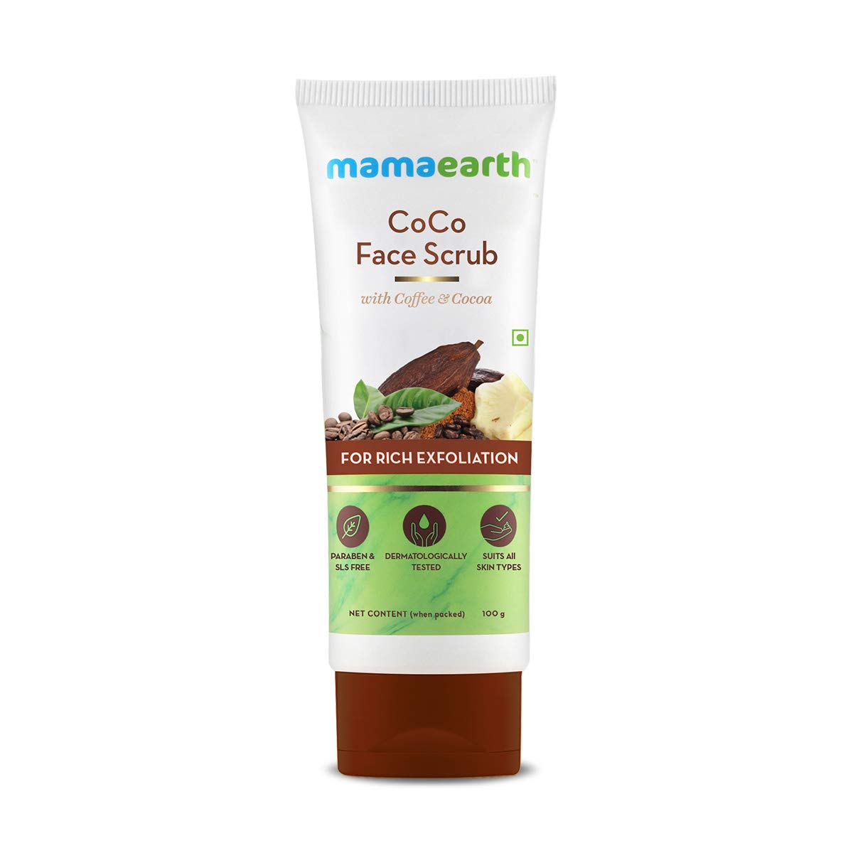 Mamaearth CoCo Face Scrub with Coffee and Cocoa for Rich Exfoliation 100g