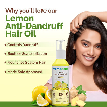 Mamaearth Lemon Anti-Dandruff Hair Oil with Lemon & Ginger 100ml