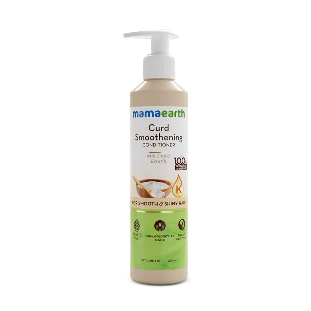 Mamaearth Curd Smoothening Conditioner with Curd & Keratin for Smooth & Shiny Hair 250ml