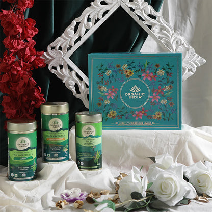 Organic India Exotic Brew Green Tea Infusion Gift Box Set