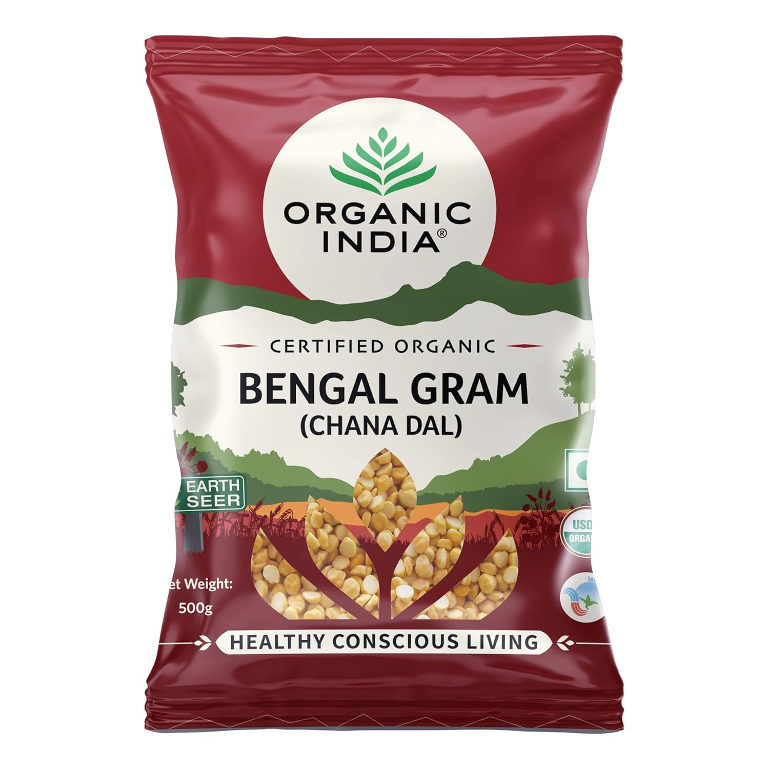 Organic India Bengal Gram (Chana Dal) 500g