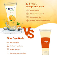 Sri Sri Tattva Orange For Fresh & Sparkling Skin With Orange Extract Face Wash Liquid 60ml