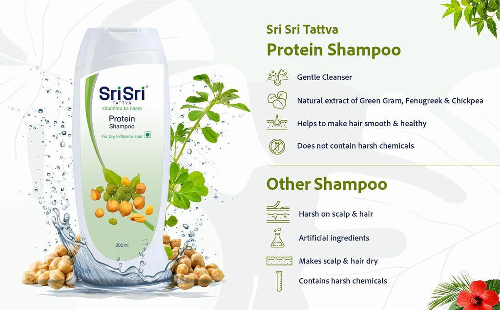 Sri Sri Tattva Ayurvedic Protein Shampoo Nourishes Hair & Reduces Hair Loss 200ml