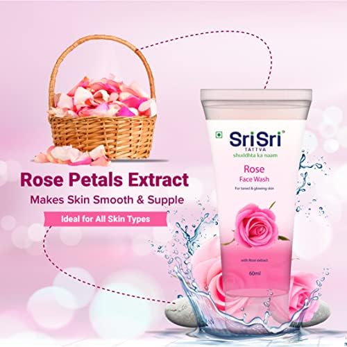 Sri Sri Tattva Rose For Toned & Glowing Skin With Rose Extract Face Wash 60ml