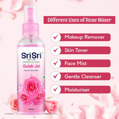 Sri Sri Tattva Gulab Jal Cleanses & Refreshes the Skin Premium Rose Water Spray 100ml