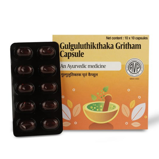 AVP Ayurvedic Gulguluthikthakam Gritham 100 Capsules