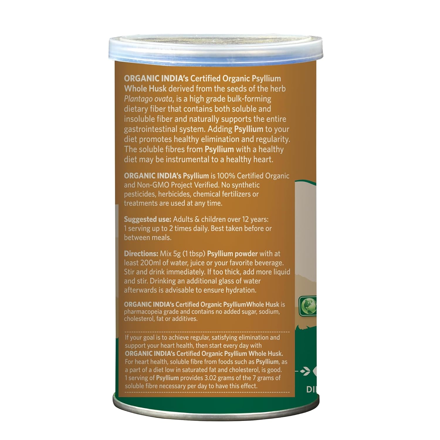 Organic India Psyllium Whole Husk Isabgol Powder