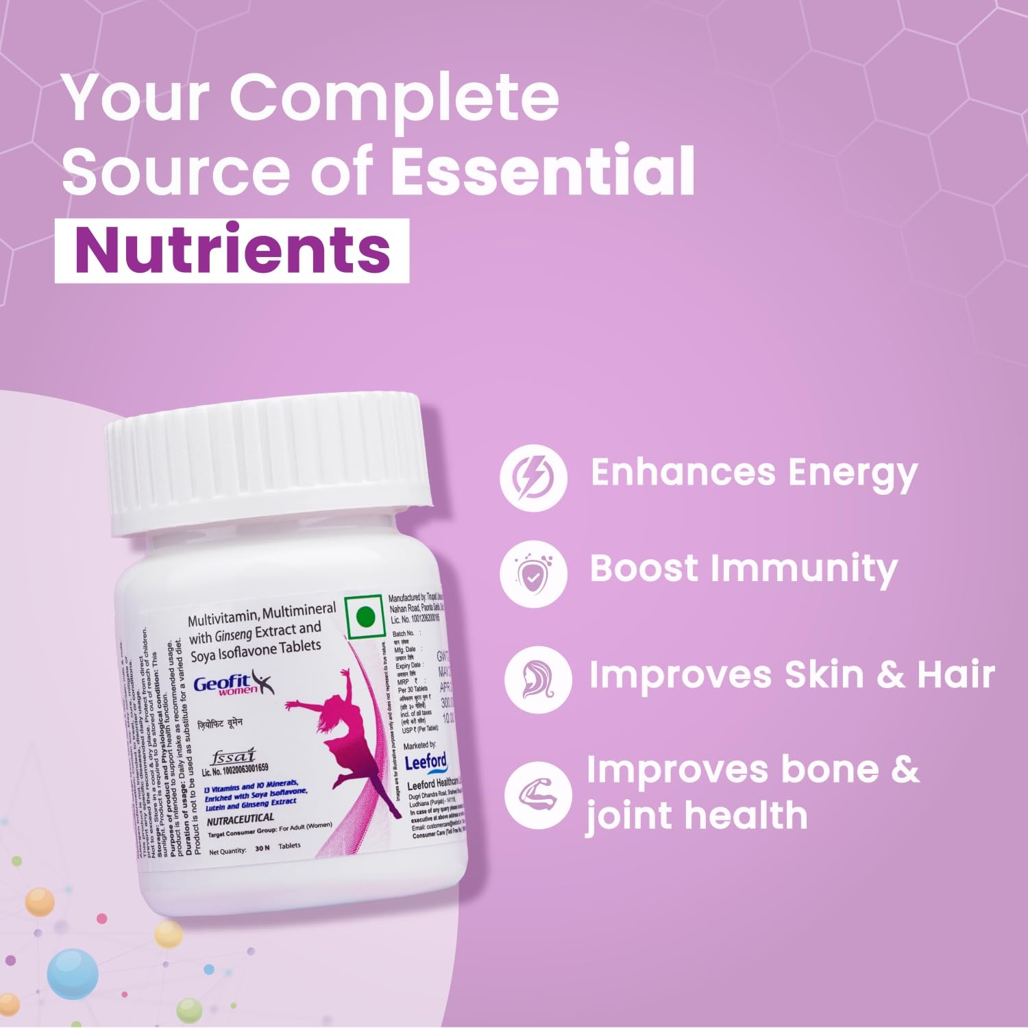Leeford Geofit Multivitamin For Women 30 Tablets