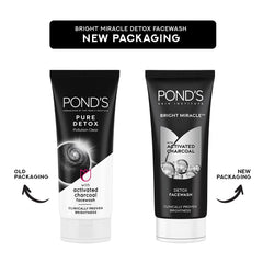 POND'S Pure Detox Средство для умывания лица Ежедневное отшелушивающее и осветляющее очищающее средство Глубоко очищает жирную кожу с помощью активированного угля, придавая коже свежесть и сияние