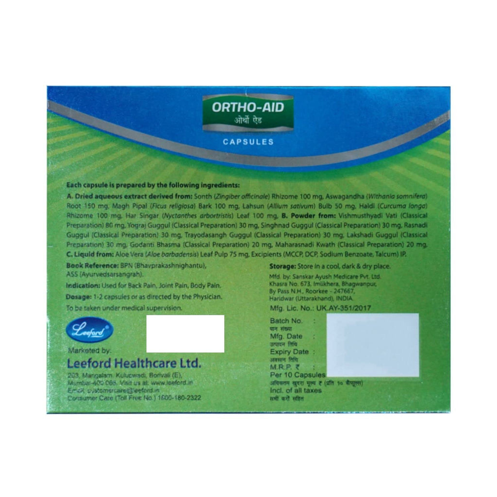 Leeford Ortho Aid Schmerzlinderung 10 Kapseln