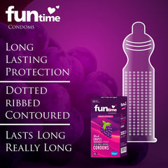 Leeford Funtime Black Grapes Flavored Condom 10 Piece