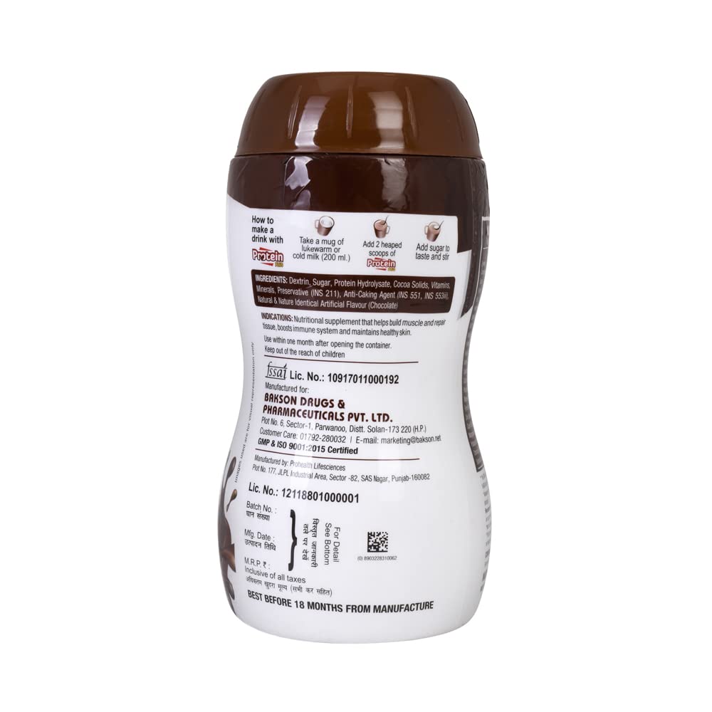 Bakson's Protein Plus with Vitamins,Minerals & DHA Chocolate Powder 350g