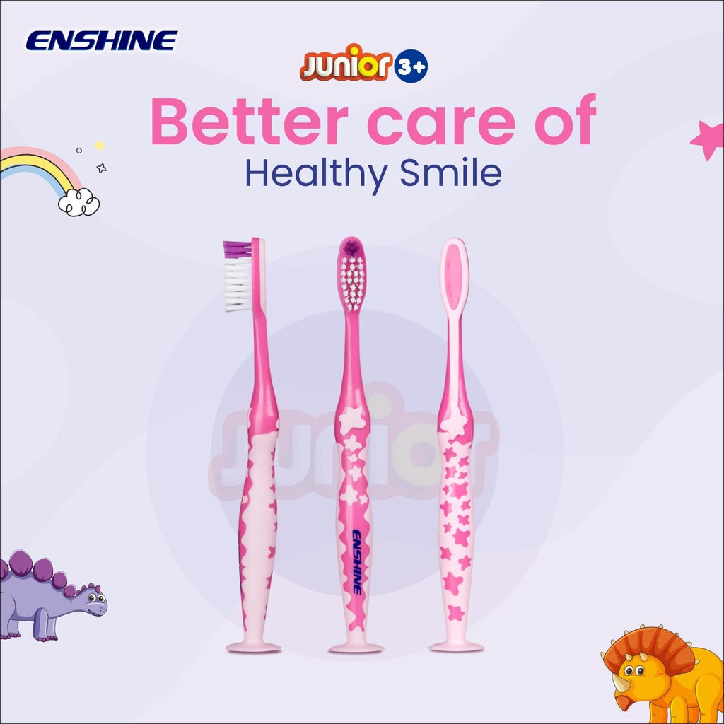 Leeford Enshine Kids Toothbrush Junior – 3+ Years | Pack of 3 & 6