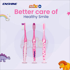 Leeford Enshine Kids Toothbrush For Junior [3+Years] With Easy Grip Multi Color