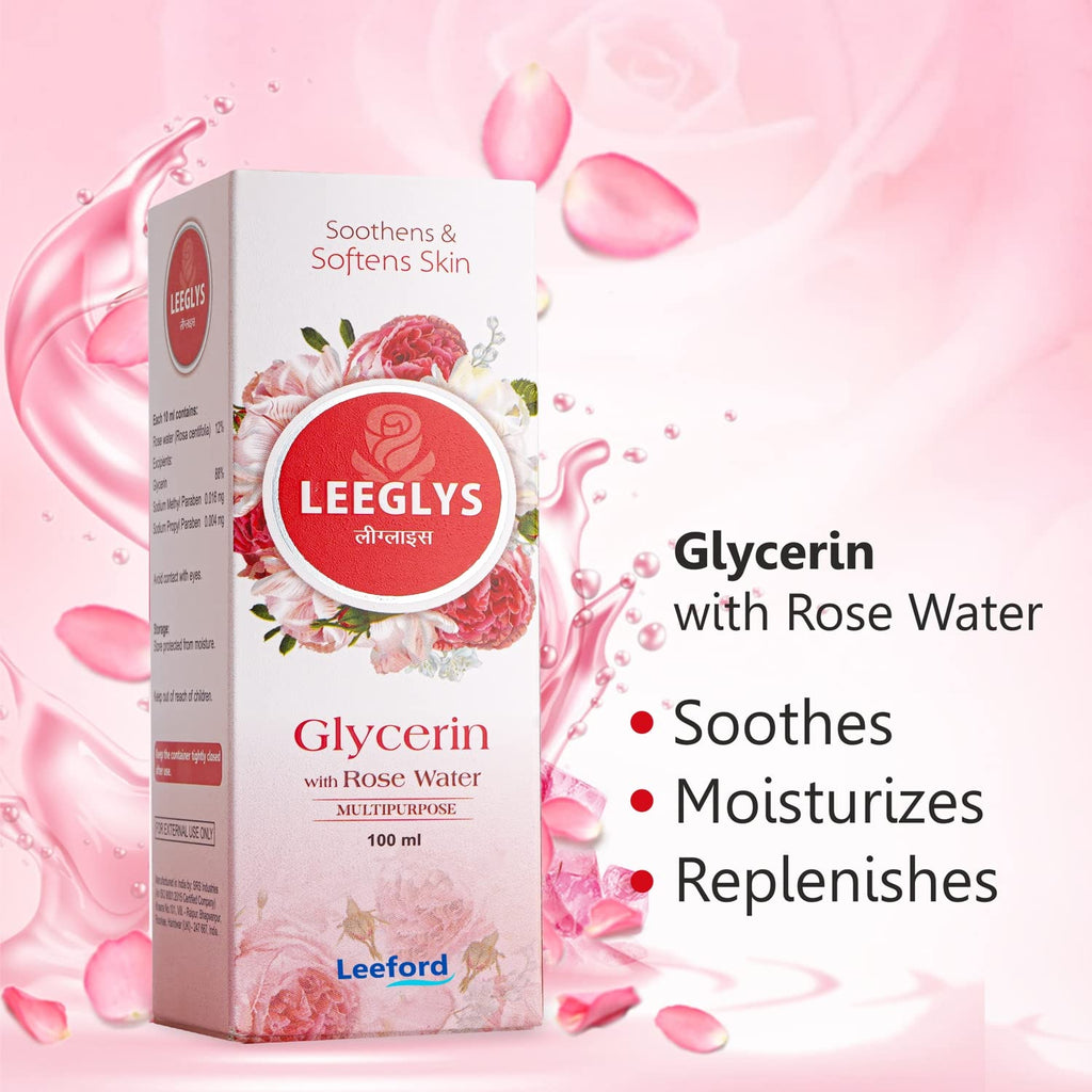 Leeford Leeglys Glycerin With Rose Water Soft And Smooth Skin 100ml