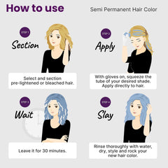 2.Oh! Semi Permanent Hair Diy Color Blue and Purple 100ml