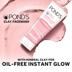 POND'S Bright Beauty Mineral Clay Facial Foam With Vitamin B3+ Oil Free Instant Glow Foam 90GM