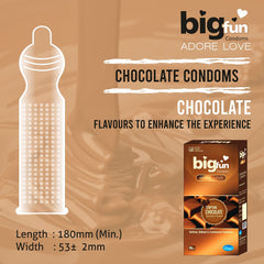 Leeford Bigfun Chocolate Flavored Condom 10 Piece