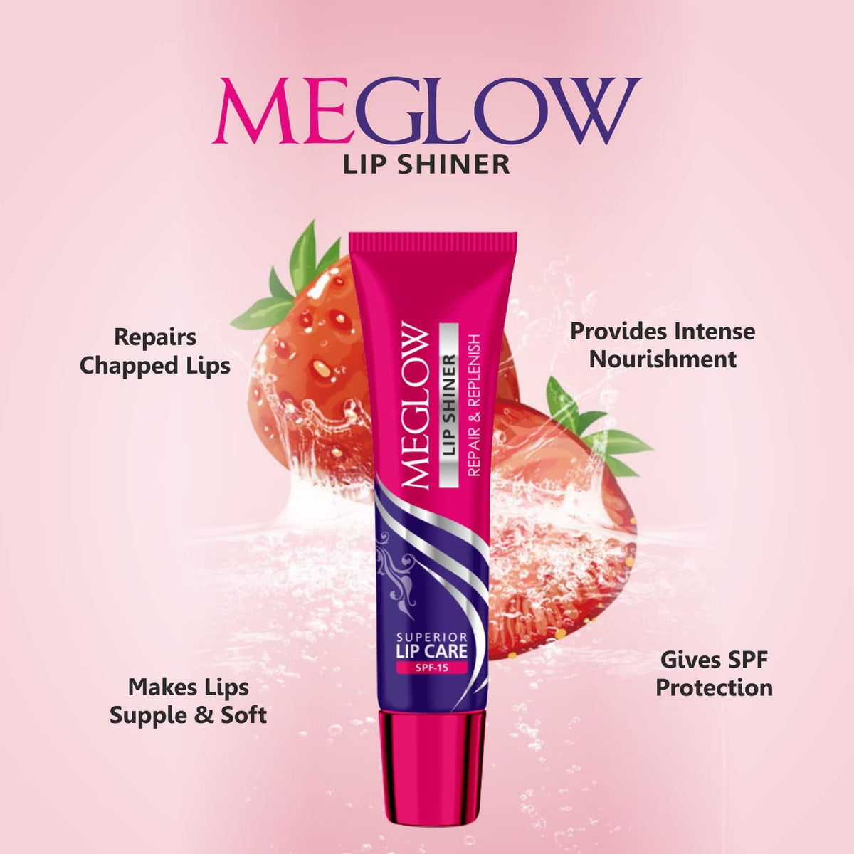 6 X Leeford Meglow Lip Shiner 15g