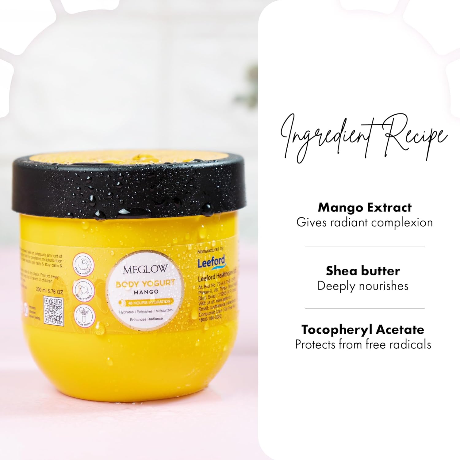 Leeford Meglow Mango Body Yogurt 200ml