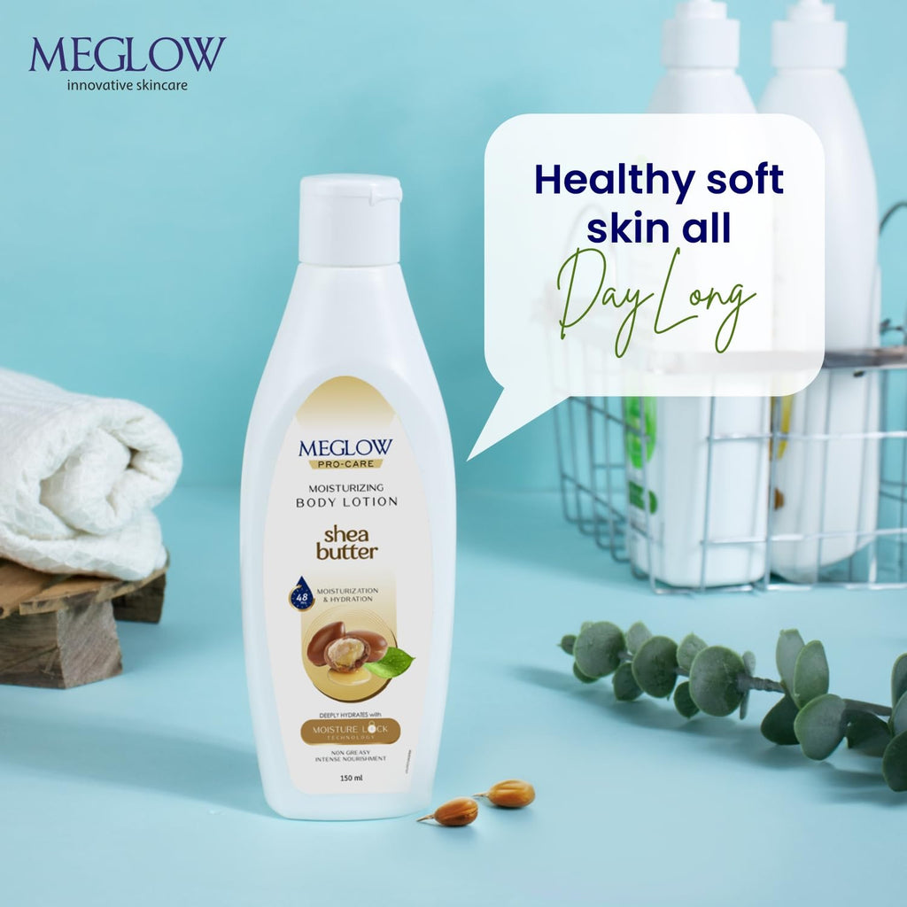 Leeford Meglow Pro Care Sheabutter Feuchtigkeitsspendende Körperlotion