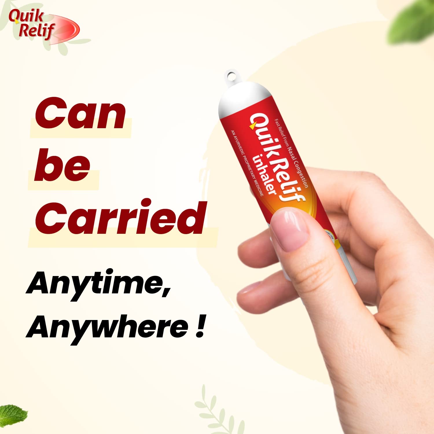 Leeford Quik Relif Inhaler For Cold,Cough & Blocked Nose 0.5 Ml