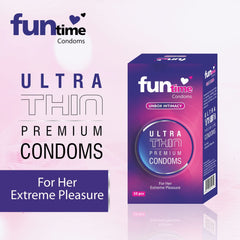 Leeford Funtime Ultra Thin Premium Lubricated Dotted & Ribbed Condom 10 Piece