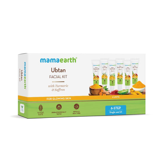 Mamaearth Ubtan Facial Kit with Turmeric & Saffron for Glowing Skin 60g