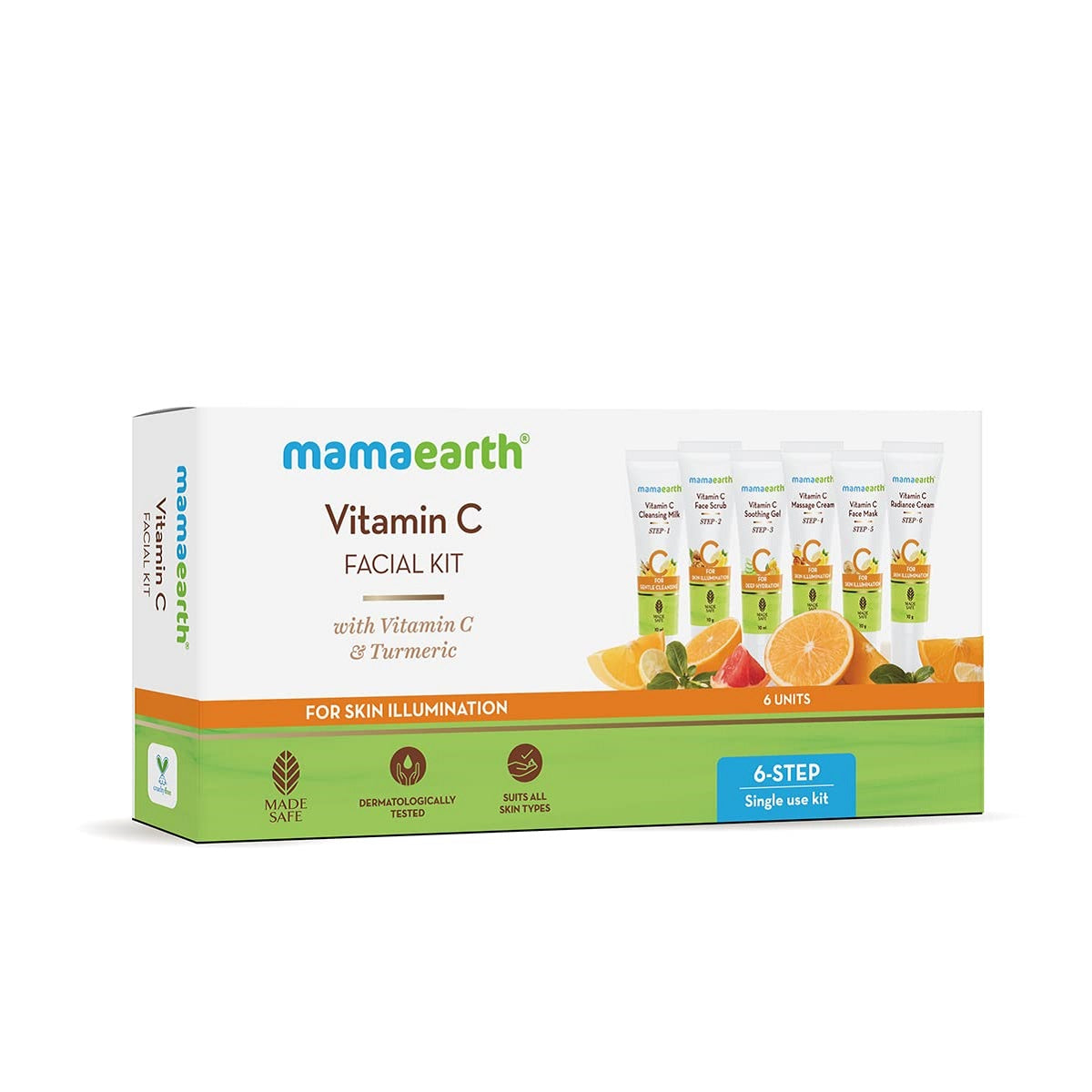 Mamaearth Vitamin C Facial Kit with Vitamin C & Turmeric for Skin Illumination 60g